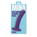 Mina silk curved silicone dildo 5 inch - dildos peaches and screams