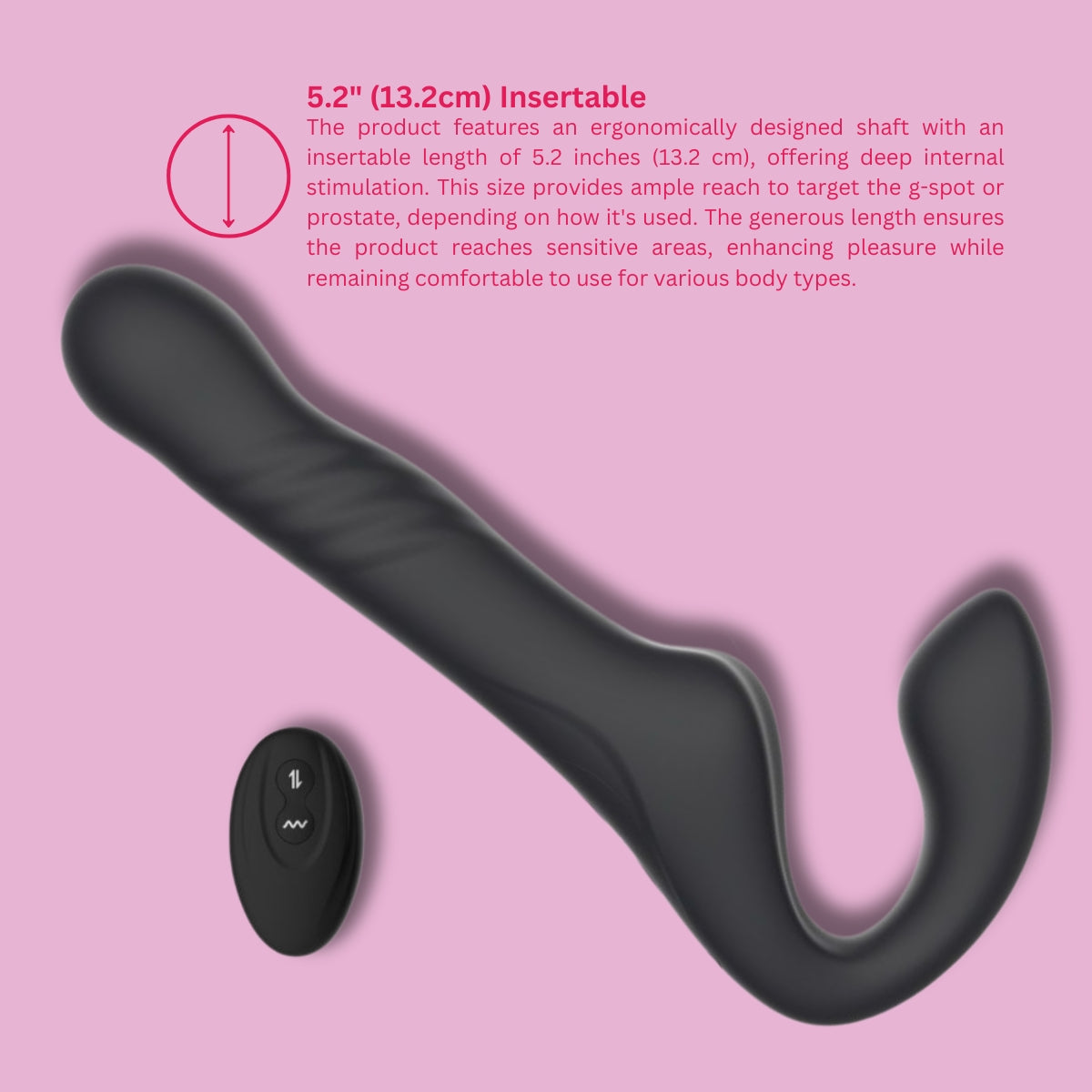 Mina surge remote thrusting & vibrating strapless strap on - strap ons peaches and screams