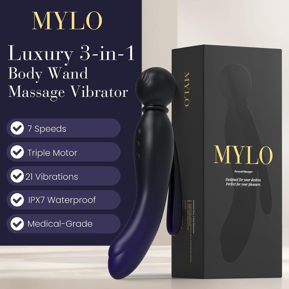 Mylo 3-in-1 body wand massager spirit - wand vibrators peaches and screams