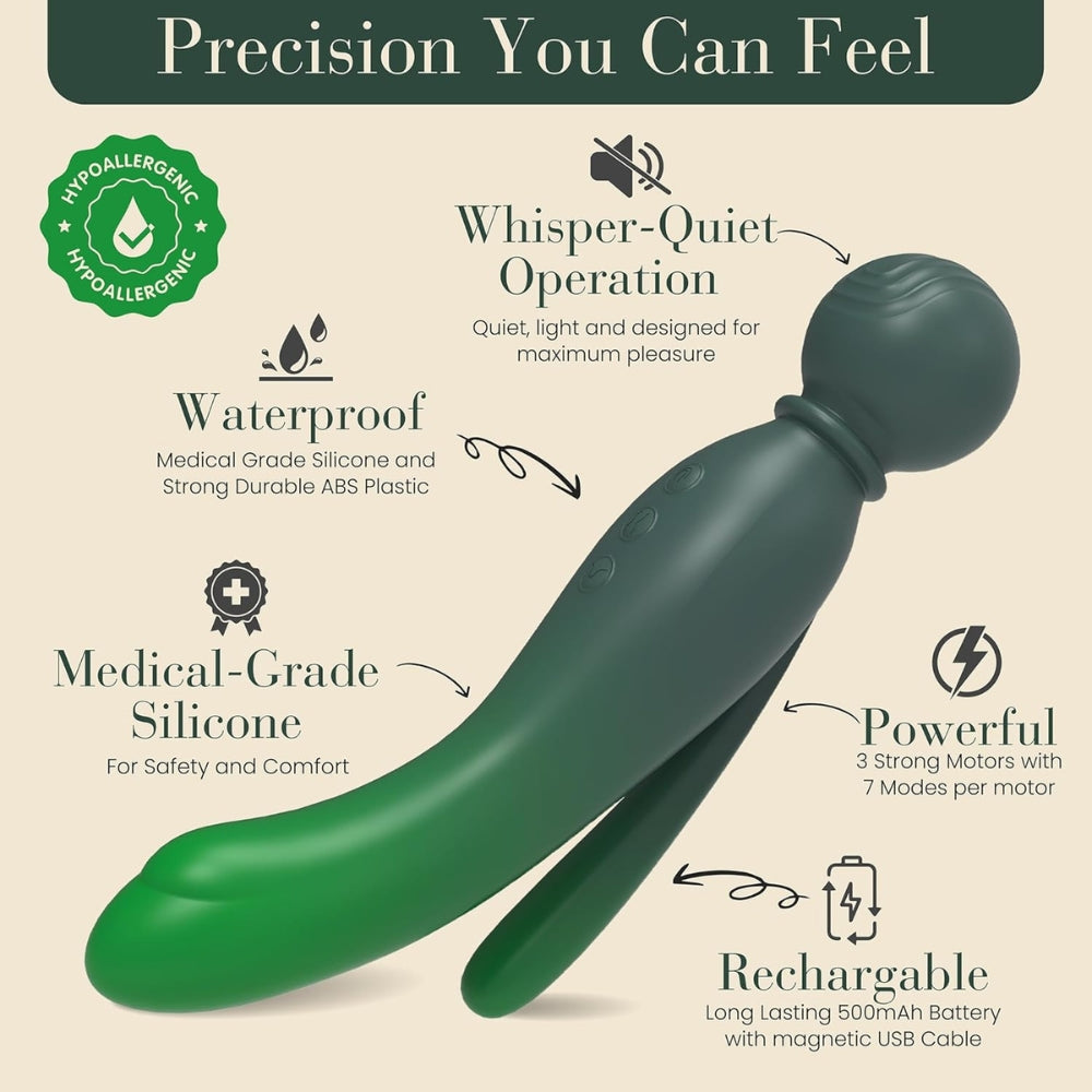 Mylo earth 3 in 1 body wand massager - wand vibrators peaches and screams