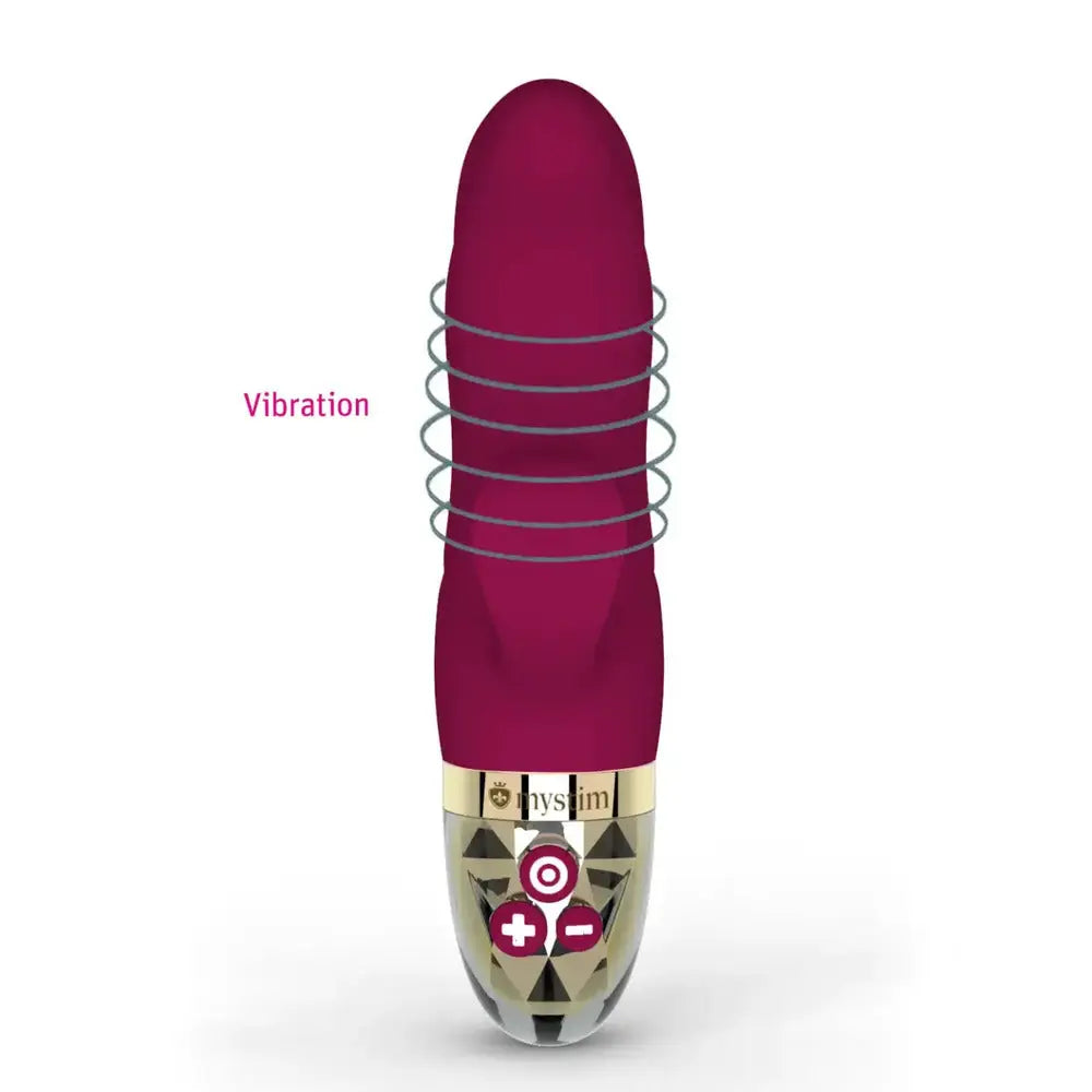 Mystim silicone pink extra powerful mini rabbit vibrator - peaches and screams