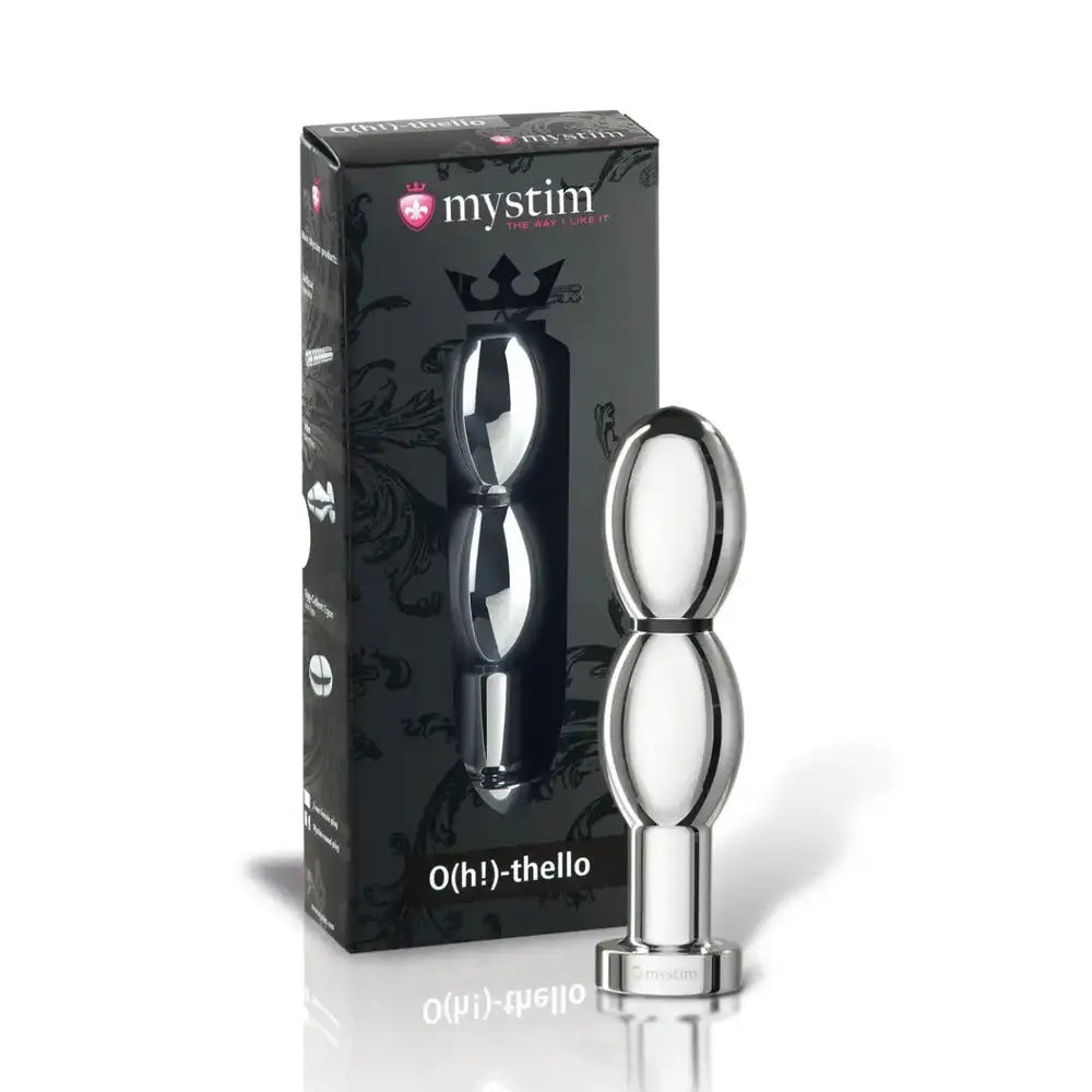 Mystim silver estim aluminium vibrating dildo for mystim power - peaches and screams