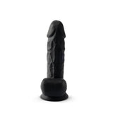 8-5-inch-realistic-silicone-dual-density-girthy-dildo-with-suction-cup-with-balls-black