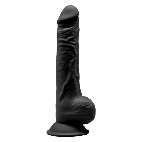 9-5-inch-realistic-silicone-dual-density-dildo-with-suction-cup-with-balls-black