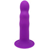 cushioned-core-suction-cup-ribbed-silicone-dildo-7-inch