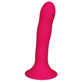 cushioned-core-suction-cup-slim-silicone-dildo-6-8-inch