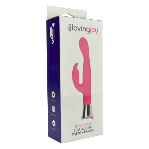 loving-joy-10-function-slim-silicone-rabbit-vibrator-pink