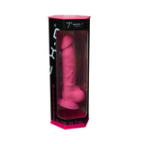 silexd-7-inch-glow-in-the-dark-realistic-silicone-dual-density-dildo-with-suction-cup-and-balls-pink