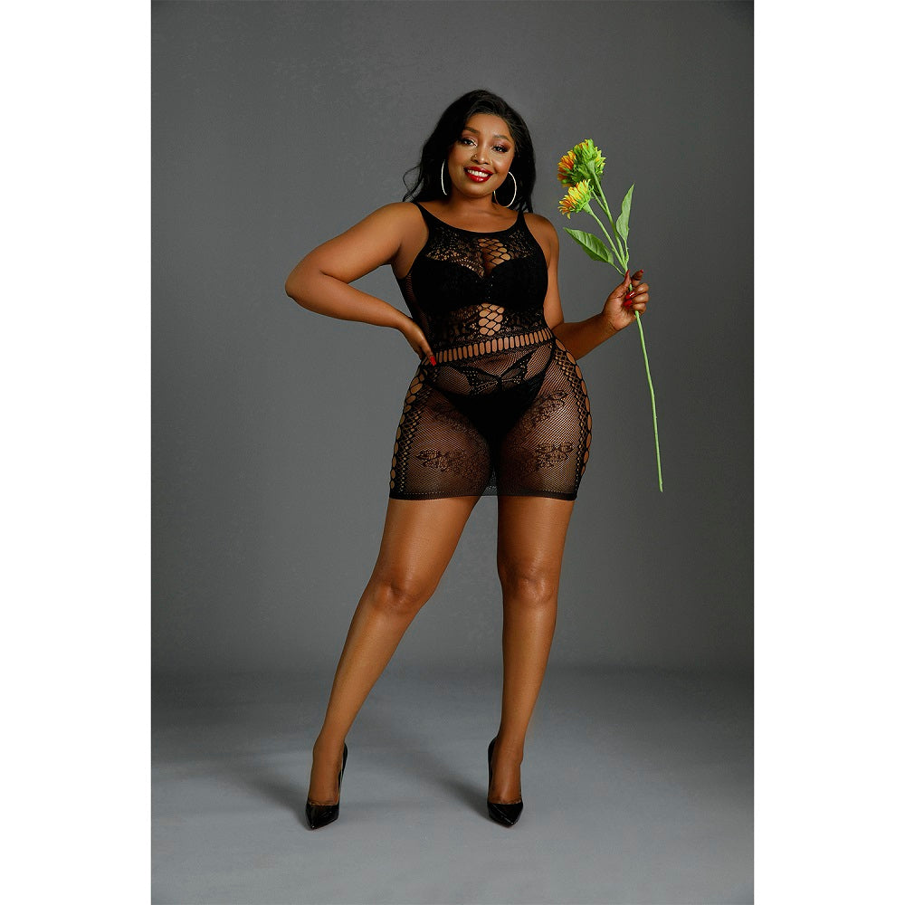 moonlight-black-cut-out-floral-mini-dress-plus-size