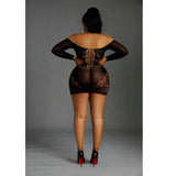 moonlight-black-pattern-mini-dress-plus-size