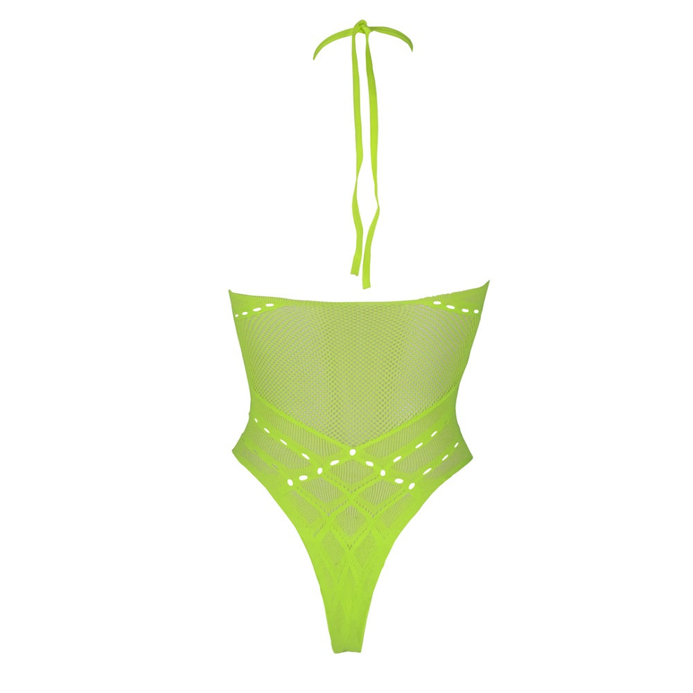 halter-tie-neck-bodysuit-neon-green-plus-size