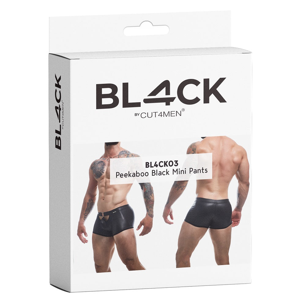 c4m-peekaboo-black-leatherette-mini-pants