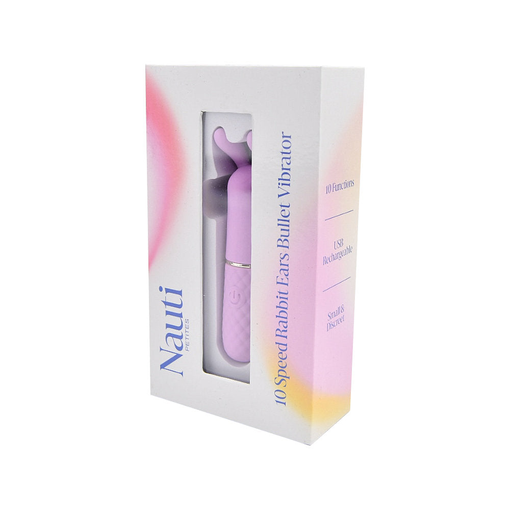 Nauti petites 10 speed rabbit ears bullet vibrator - bullet vibrators peaches and screams