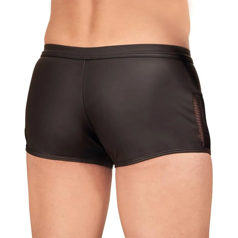 Nek stretchy black matte pants with zip opening - large - peaches and screams