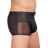 Nek stretchy black matte pants with zip opening - x large - peaches and screams