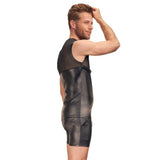 Nek stretchy black matte shirt with chest harness - medium - peaches and screams
