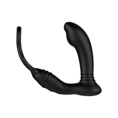 Nexus Silicone Black Rechargeable Butt Plug With Cock And Ball Ring - Peaches Screams