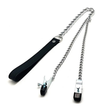 Nipple Clamps With Lead 40cm - Peaches and Screams