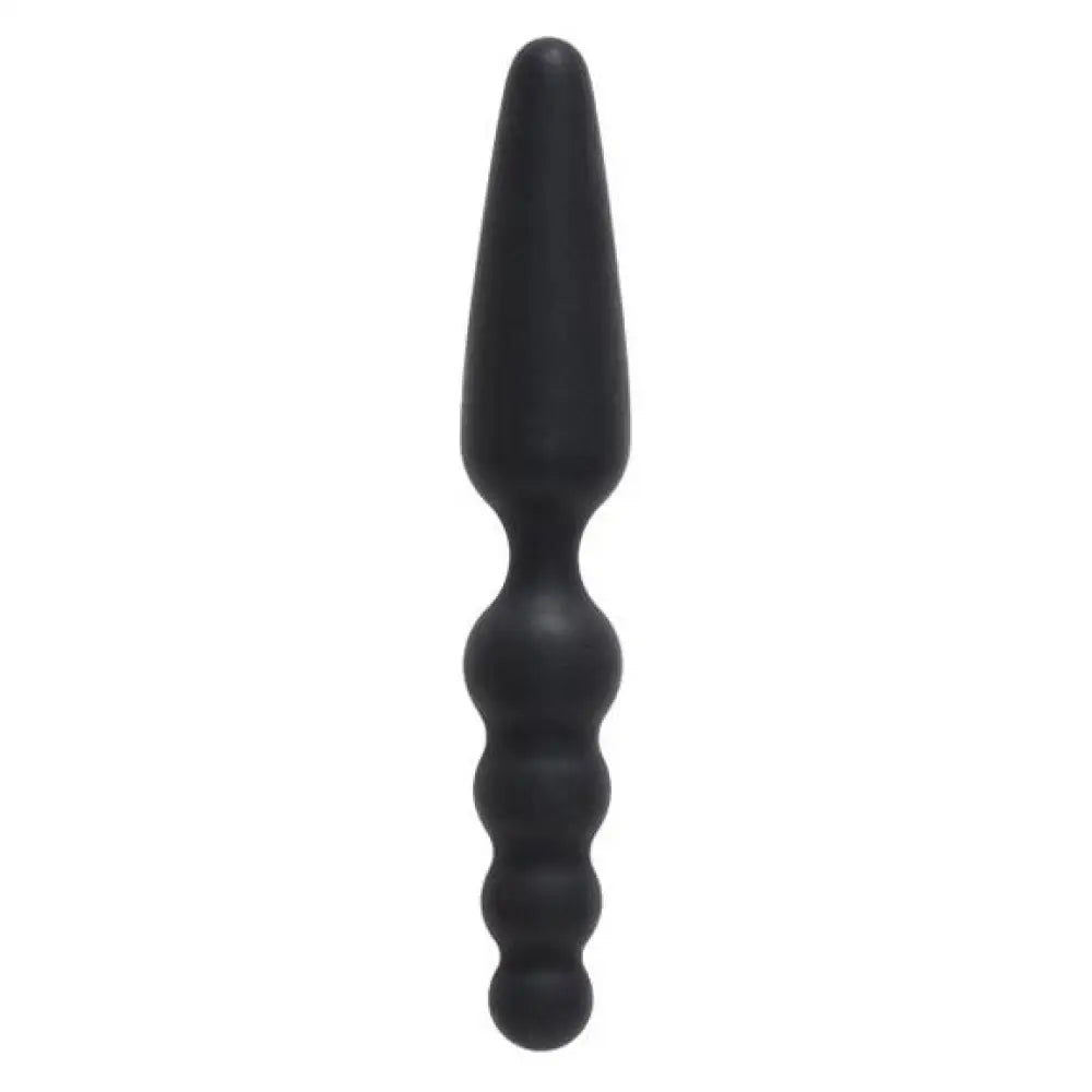 Nmc ltd 7 inch black silicone dual head anal butt plug - peaches and screams