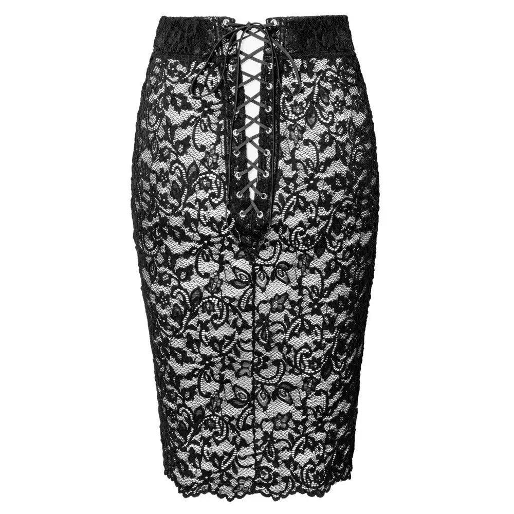 Noir Pencil Skirt - X Large - Peaches and Screams