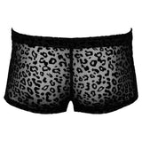 Noir sheer animal print pants for men - x large - peaches and screams