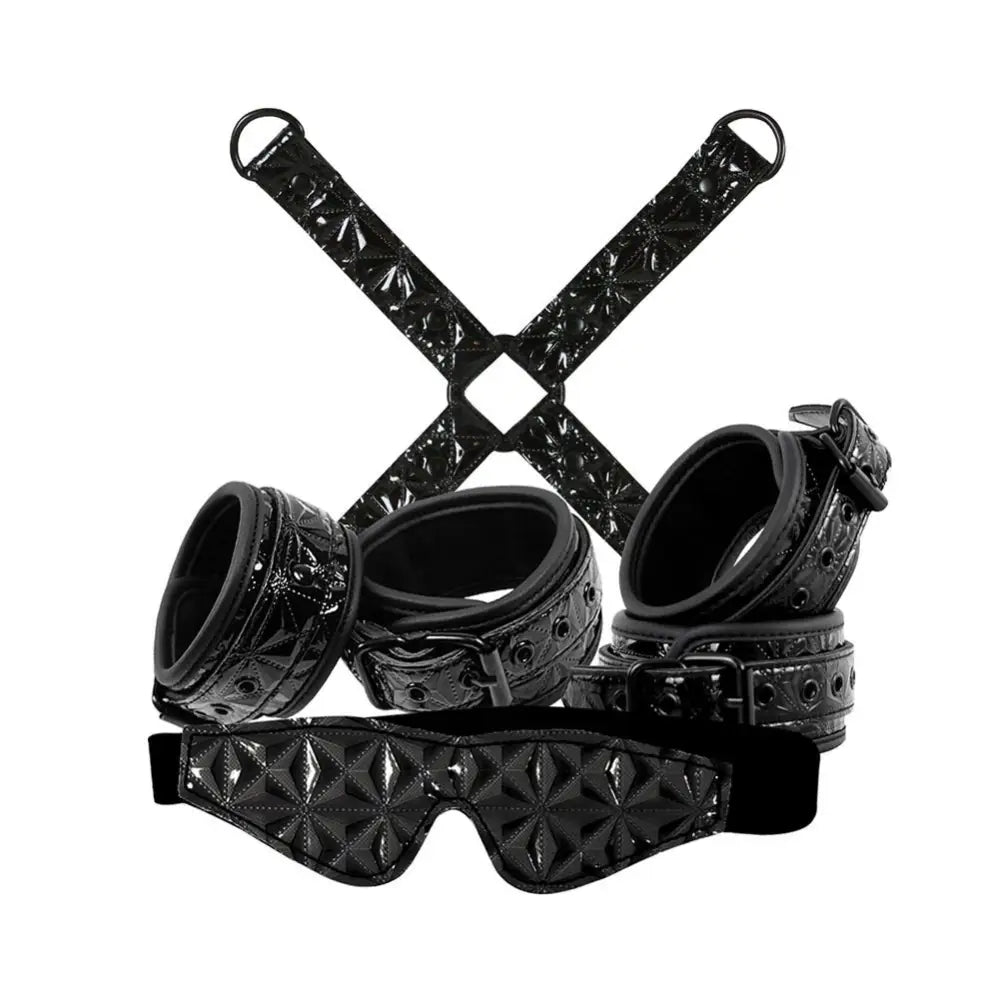 Ns novelties black erotic bondage kit for couples - peaches and screams