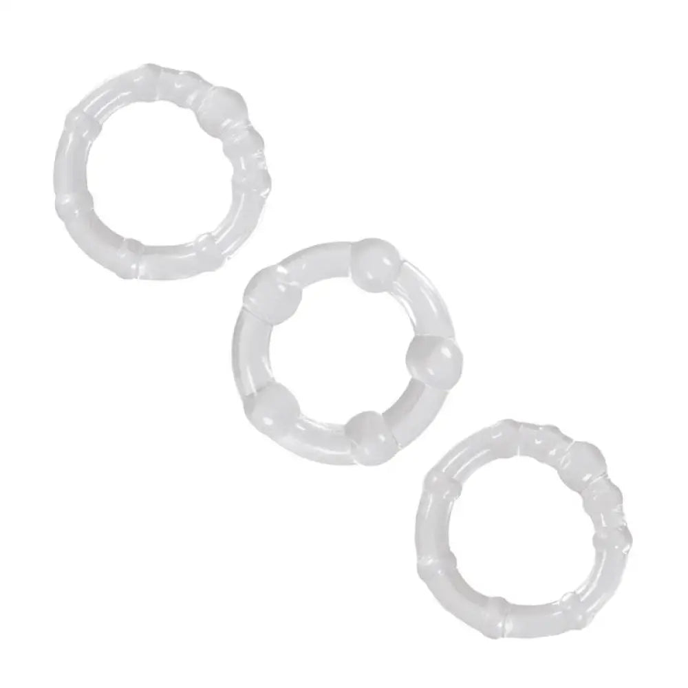 Ns novelties renegade clear stretchy cock rings set of 3 - peaches and screams