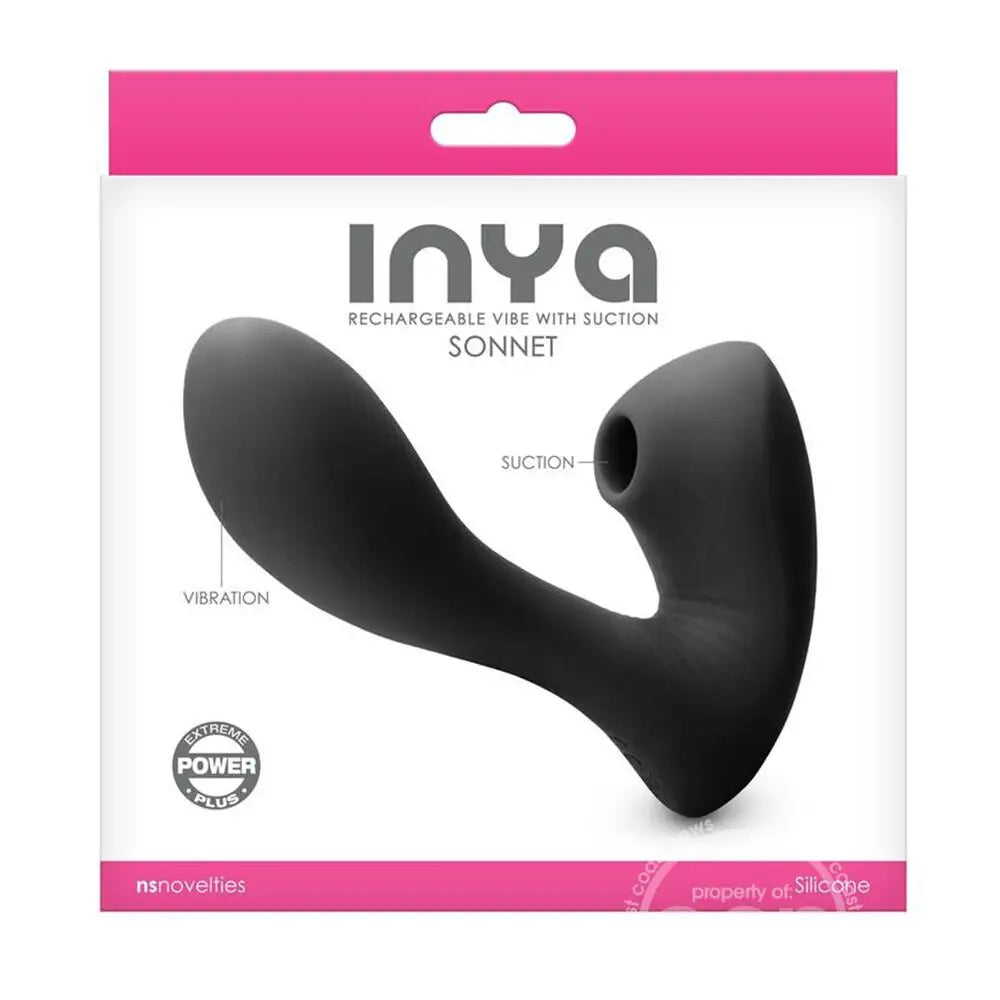 Ns novelties silicone black rechargeable clit g spot vibrator - peaches and screams