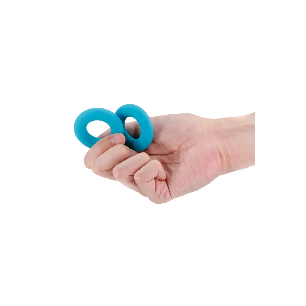 Ns novelties silicone blue cock ring set for him - peaches and screams