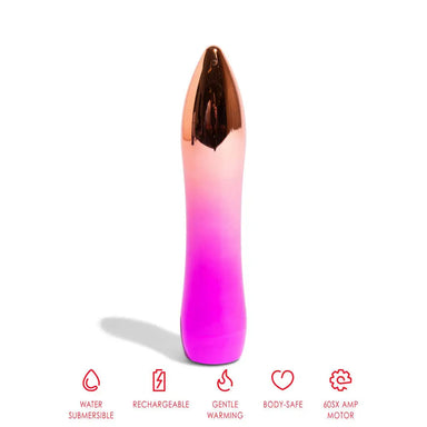 Nu Sensuelle Aluminium Pink Rechargeable Mini Bullet Vibrator - Peaches and Screams