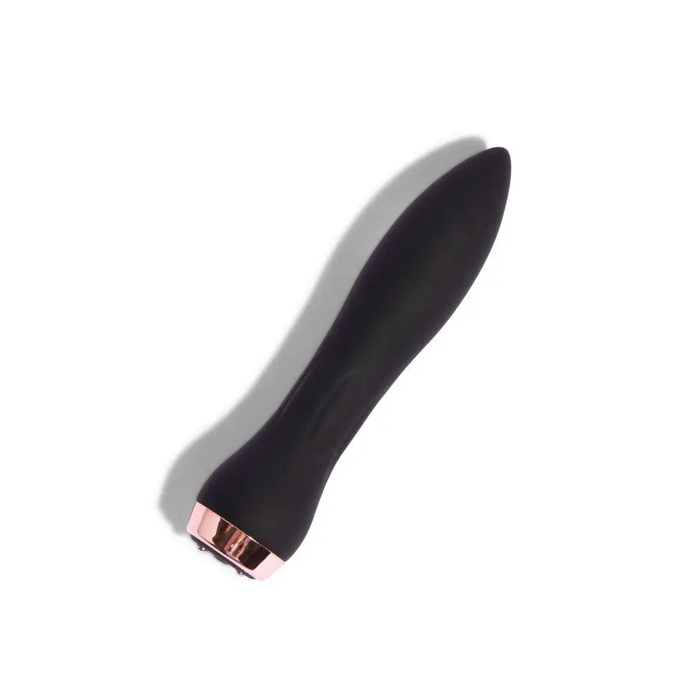 Nu sensuelle silicone black rechargeable bullet vibrator - peaches and screams