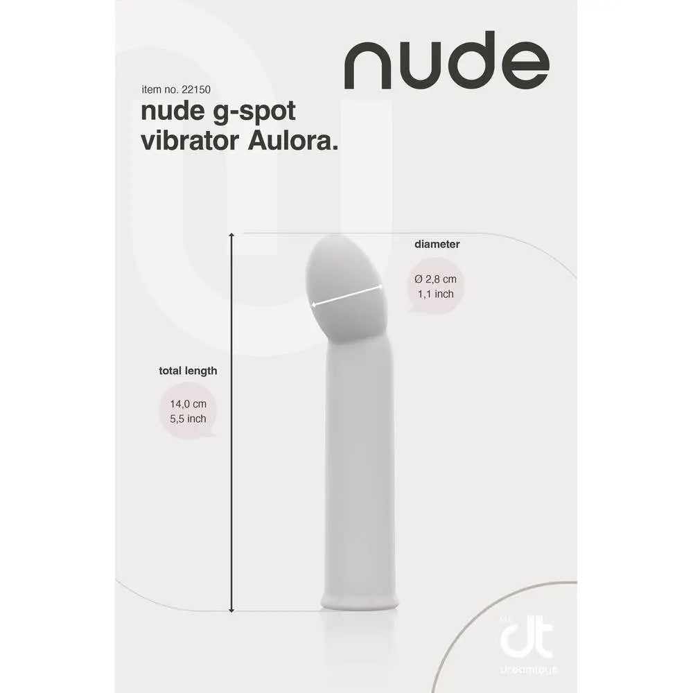 Nude aulora mini g spot vibrator rechargeable silicone toy - peaches and screams