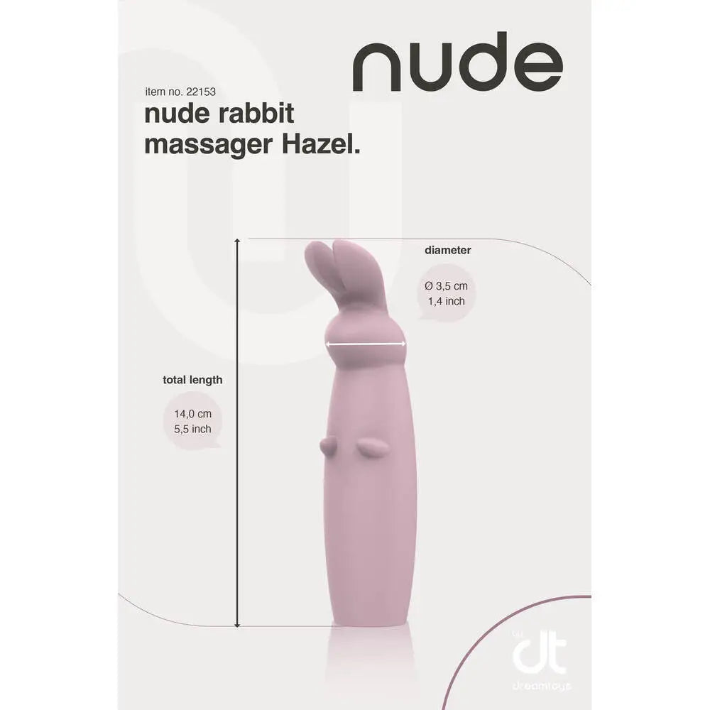 Nude hazel mini rabbit massager for g spot and clitoral play - peaches and screams