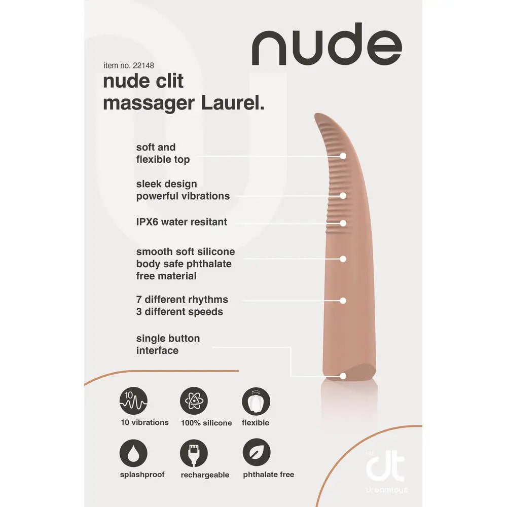 Nude Laurel Mini Travel Massager - Peaches and Screams