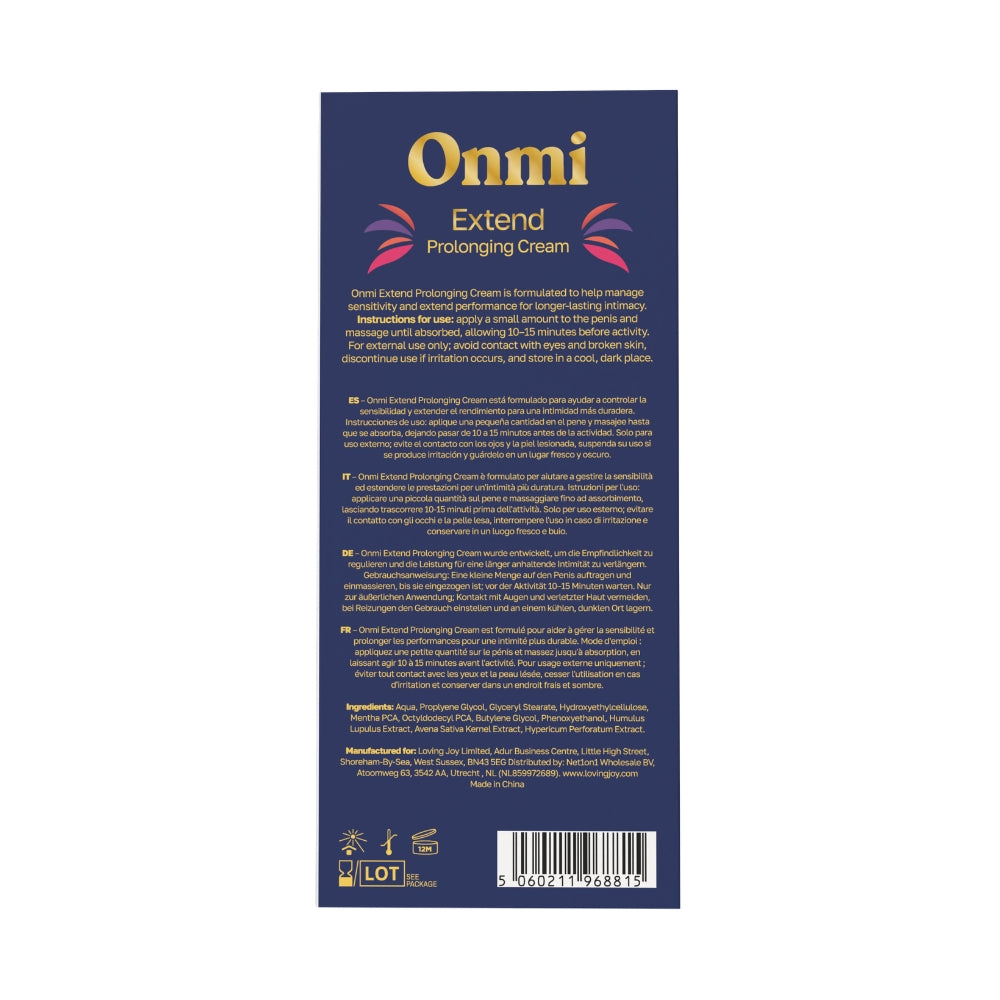 Onmi extend prolonging cream - sexual enhancers peaches and screams
