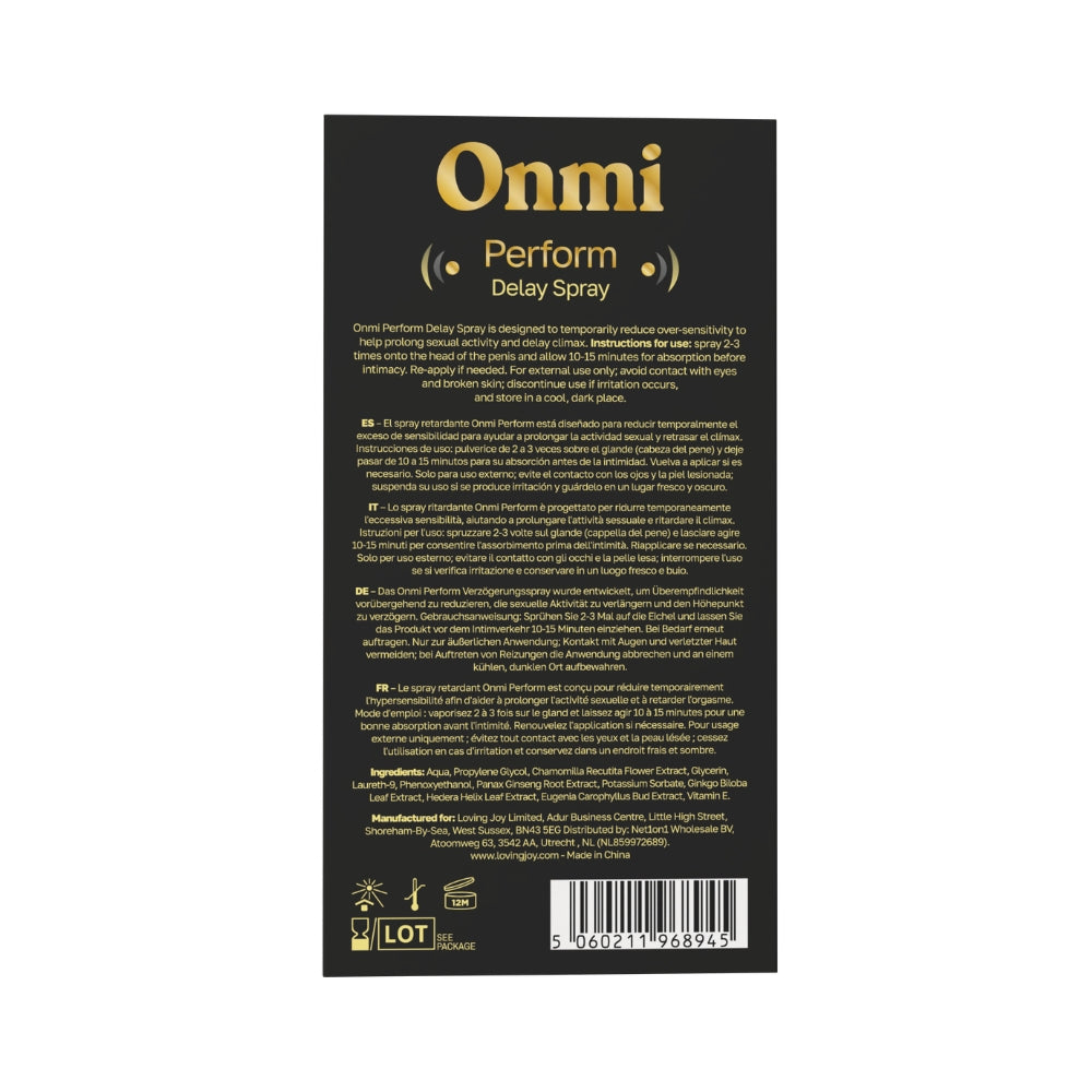 Onmi perform delay spray - sexual enhancers peaches and screams
