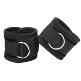 Ouch black velvet and velcro wrist cuffs with straps - peaches and screams