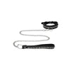 Ouch faux leather diamond studded bondage collar and leash - peaches and screams
