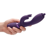 Ouch silicone purple rechargeable rotating rabbit vibrator - peaches and screams