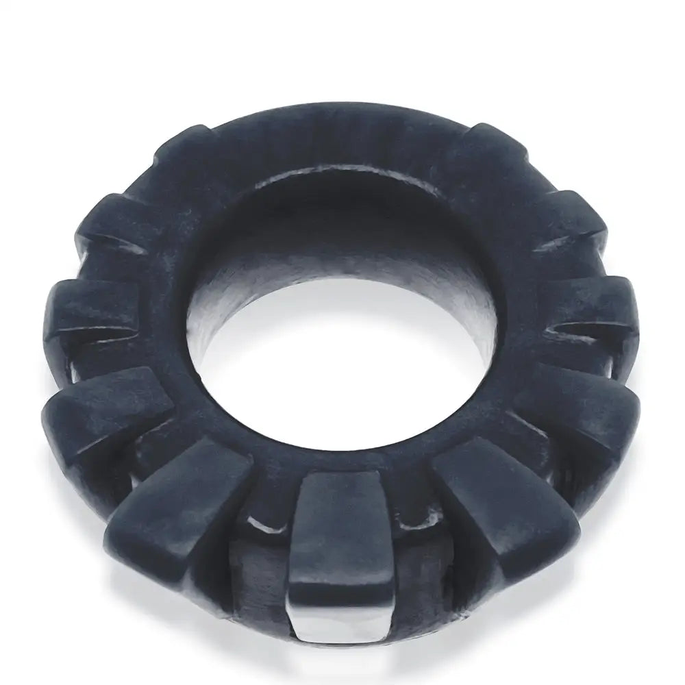Oxballs silicone black lug lugged cock ring for men - peaches and screams
