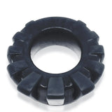 Oxballs silicone black lug lugged cock ring for men - peaches and screams