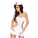 Passion Akkie Sexy Nurse Costume With White Mini Dress And Cap - S/M - Peaches and Screams