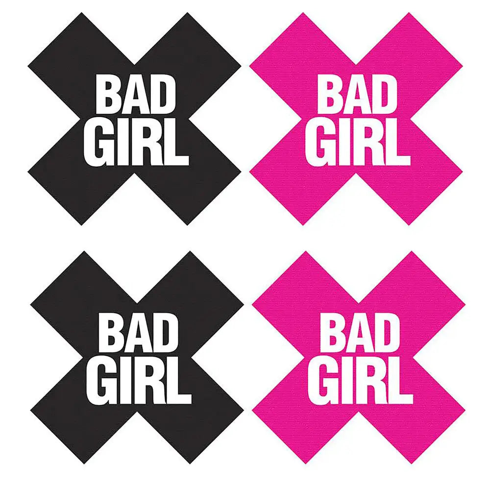 Peekaboo pasties bad girl reusable adhesive nipple covers - peaches and screams