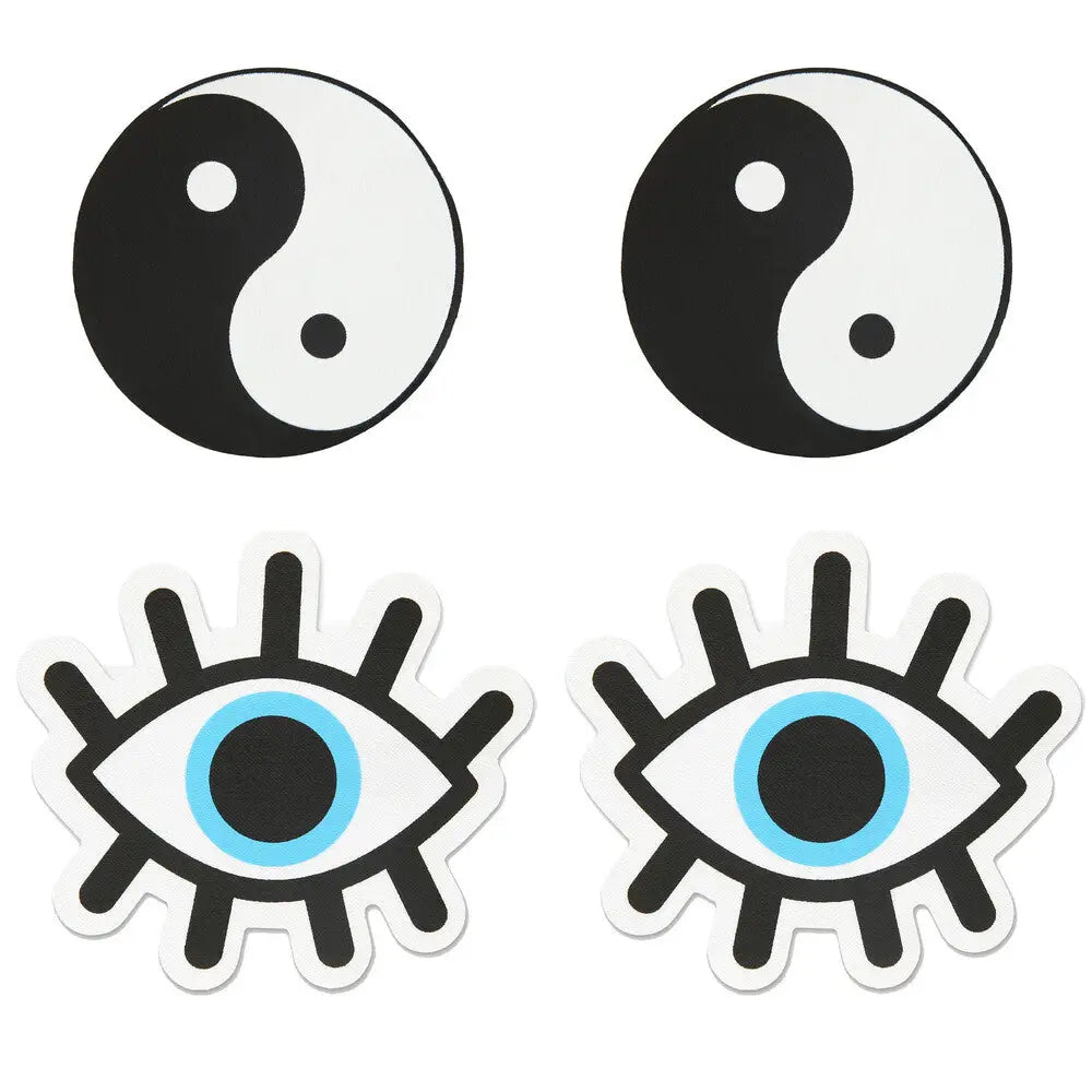 Peekaboo pasties yin and yang reusable nipple covers - peaches and screams