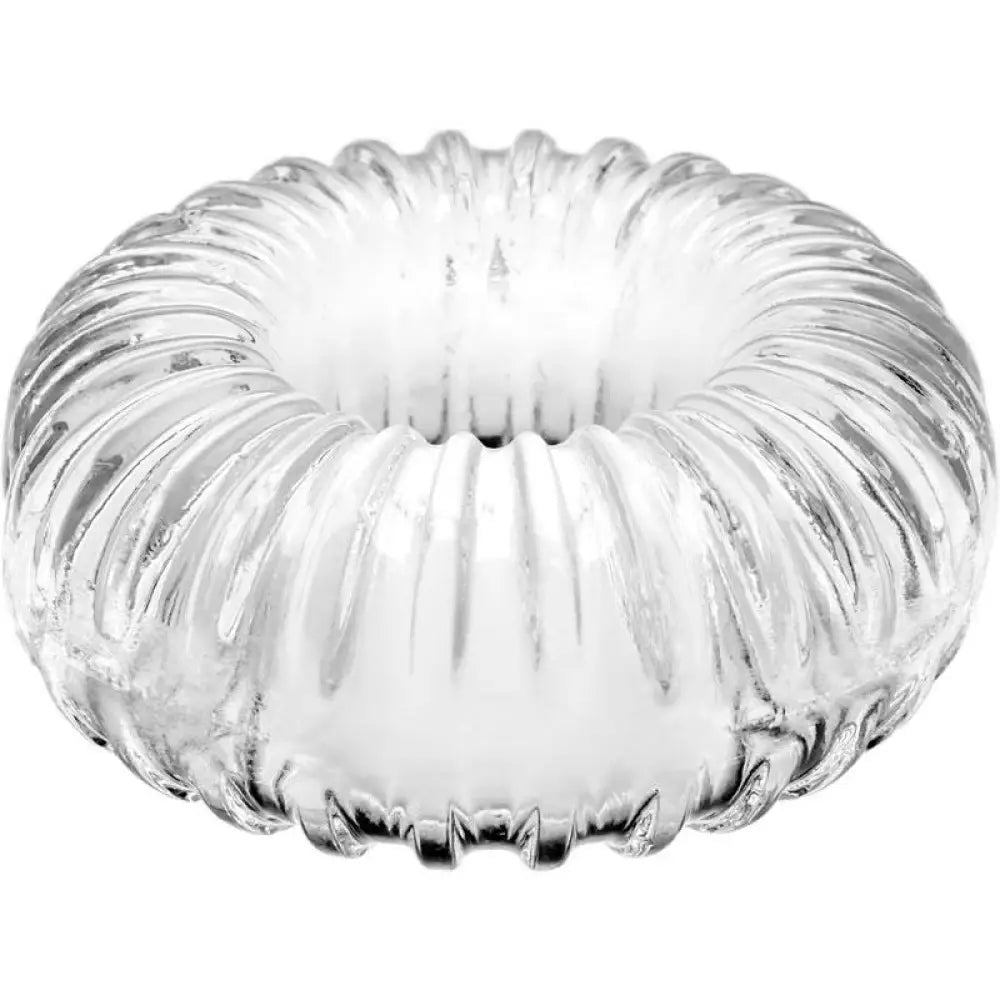 Perfect fit clear stretchy ribbed cock ring for stamina - peaches and screams