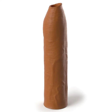 Pipedream 7 - inch Silicone Flesh Brown Uncut Penis Enhancer - Peaches and Screams