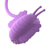 Pipedream purple butterfly clit stim with wired remote - peaches and screams