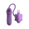 Pipedream purple butterfly clit stim with wired remote - peaches and screams