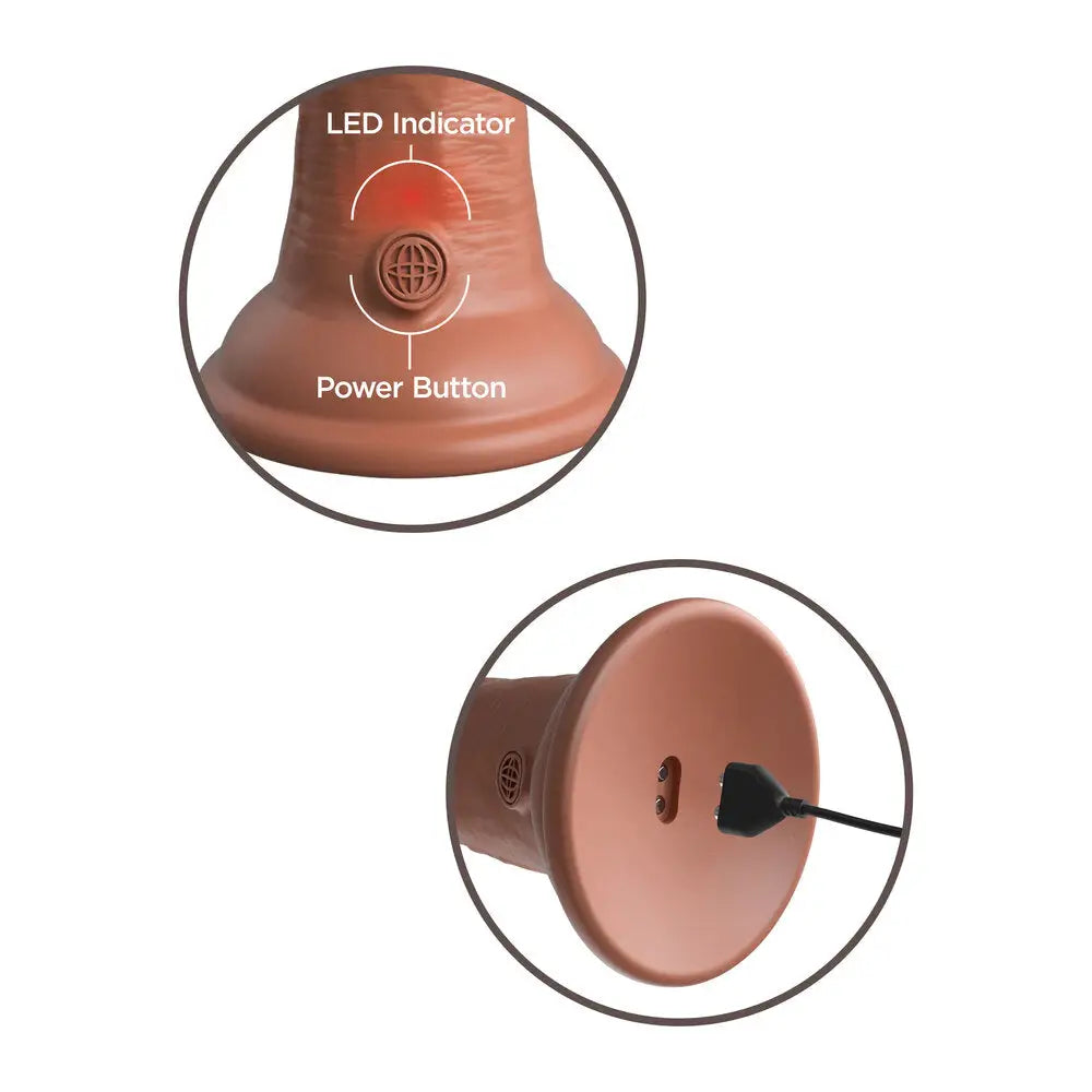 Pipedream silicone flesh brown rechargeable penis vibrator - peaches and screams