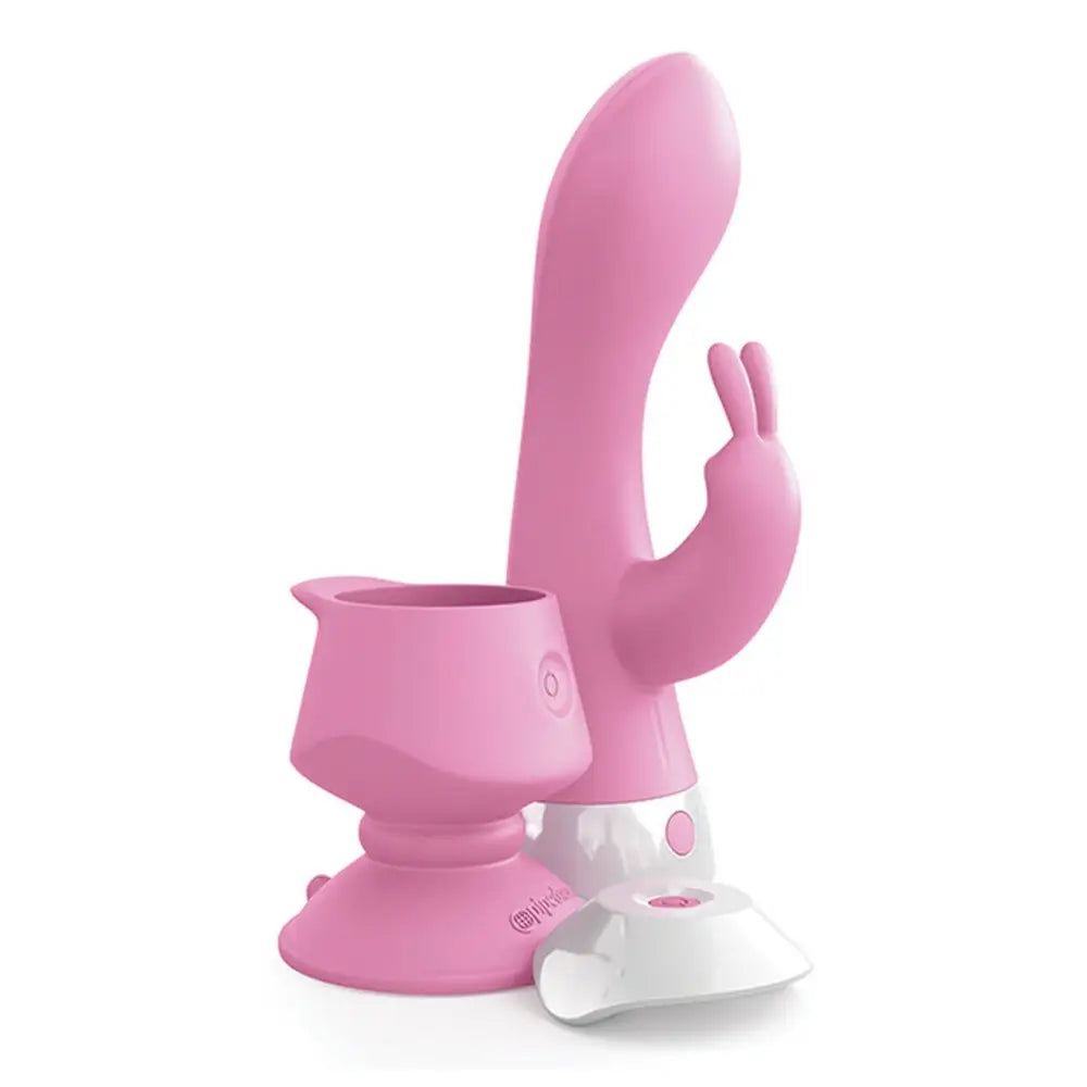 Pipedream silicone pink rechargeable waterproof rabbit vibrator - peaches and screams
